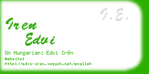 iren edvi business card