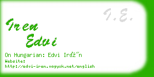 iren edvi business card